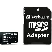 Verbatim 44082 microSDHC 16GB Class 10 UHS-I incl. Adaptateur