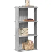 vidaXL Bibliothèque à 3 niveaux sonoma gris 60x30x120 cm
