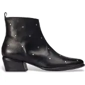 Wonders pour femme. D-2002 Bottines en cuir Fei 02 noir (38), 3 à 5 cm, Fermeture éclair, Casuel