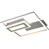 TRIO Plafonnier carré Spiro nickel 30cm