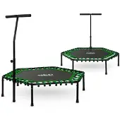 Neo-Sport Trampolina fitness z uchwytem 127 cm - szecioktna zielona