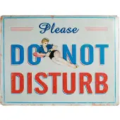 Vintage Coconut Plaque métal Ne pas déranger