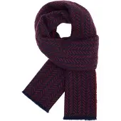 Boggi Milano Écharpe bleu marine / bourgogne
