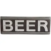 J-Line Grande Plaque en Métal Indus BEER 86 cm