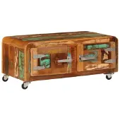 vidaXL Table basse 85x55x40 cm Vieux bois massif