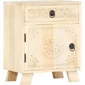vidaXL Table de chevet 40x30x50 cm Bois de manguier massif