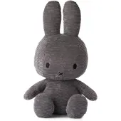 Bon Ton Toys Miffy, peluche en forme de lapin, 70 cm, couleur anthracite, de haute qualité, idéal pour les câlins