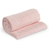 Lulujo Couverture Tricot De Coton - Rose