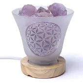 NA Lampe DAméthyste 12 Cm - Fleur De Vie