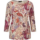 Goldner T-shirt beige / marron / violet foncé