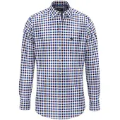 Fynch&Hatton Classic Combi Check Long Sleeve Shirt Bleu S Homme