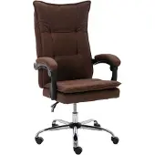vidaXL Chaise de bureau Marron Tissu