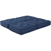 vidaXL Ensemble de canapés modulaires , 2 pièces, indigo, 140 x 70 x 36 cm, tissu