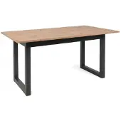 Homestyle4u Table de salle à manger en bois Table de cuisine 160-200 Table de salle à manger extensible