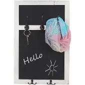 Mendler Portemanteau mural HWC-C51, tableaux noirs, 55x34cm blanc, shabby
