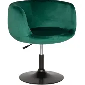Happy Garden Tabouret de bar en velours vert NOLAN