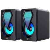 Havit SK210mini PRO RGB haut-parleurs d'ordinateur, Haut-parleur PC, Noir
