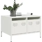 vidaXL Armoire TV blanc 68x50x43,5 cm Acier laminé à froid