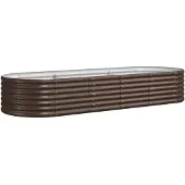 vidaXL Lit surélevé de jardin Acier galvanisé marron