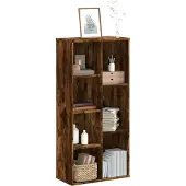 vidaXL Bibliothèque chêne fumé 50x25x105 cm bois d'ingénierie