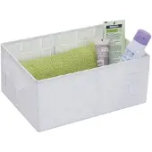 Mendler Panier De Rangement Hwc-C37, 12x28x20cm Blanc