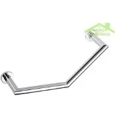 Bemeta Barre de maintien coudée OMEGA laiton chromé 40x25x8 cm