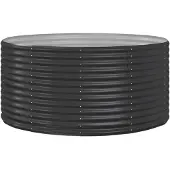 vidaXL Lit surélevé Anthracite 140x140x68 cm Acier revêtu par poudre