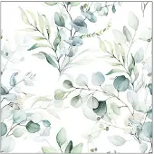 Ambiente 20 SERVIETTES PAPIER BRANCHES EUCALYPTUS 33CM