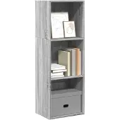 vidaXL Bibliothèque sonoma gris 40x30x114 cm bois d'ingénierie