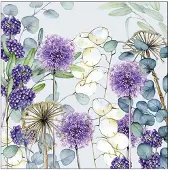 Ambiente 20 SERVIETTES PAPIER FLEURS PLANTES LUNAIRES 33CM