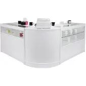 MonsterShop - Comptoirs de Magasin Gemini C1200 et CM60 Blanc-Lilas