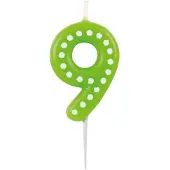Amscan Europe Gmbh Bougie Chiffre 9 Dots & Stripes