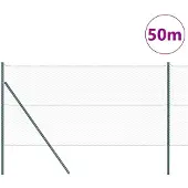 vidaXL Clôture hexagonale à fixer au sol, 50 x 1,2 m, acier revêtu de PVC