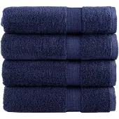 vidaXL Essuie-mains de qualité supérieure SOLUND 4 pcs bleu marine