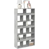 vidaXL Bibliothèque gris béton 100x33x187,5 cm bois d'ingénierie