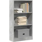 vidaXL Bibliothèque gris béton 60x24x109 cm bois d'ingénierie