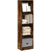 vidaXL Bibliothèque chêne fumé 40x24x143 cm bois d'ingénierie