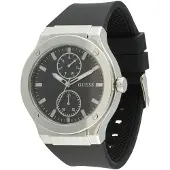 GUESS Montre à affichage analogique 'JET' noir / argent