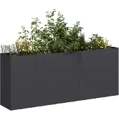 vidaXL Jardinière noir 200x40x80 cm acier laminé à froid