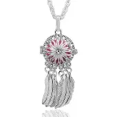 Eurowebbiz Collier avec Bola de grossesse fleur attrape-rêves grelot rose
