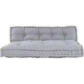 vidaXL Coussins pour canapé en palettes , lot de 2, gris, 120 x 80 x 38 cm, tissu