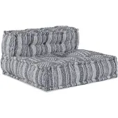 vidaXL Ensemble de canapés modulaires , imprimé gris, 70 x 70 x 56 cm, tissu