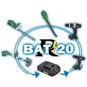 Ribiland Coupe bordure "R-BAT20" + batterie 20 volt, 2 Amp + chargeur