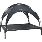 vidaXL , lit pour chien, 104 x 86 x 84,5 cm, acier, noir