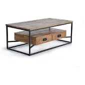 GINER Y COLOMER Table basse en bois de manguier du XXe siècle, 45 cm x 120 cm x 60 cm,