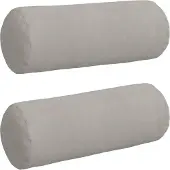 vidaXL Coussins D'accent 2 Pcs Gris Clair Ø 25 X 70 Cm