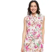 Roxy Tropical View Sleeveless Shirt Multicolore S Femme