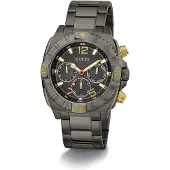 GUESS Montre à affichage analogique 'Traction' gris foncé