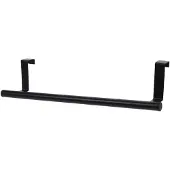 Storage solutions Porte-serviette de porte en métal noir 36.5x8x6cm