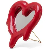 Seletti Cadre photo coeur fondu/miroir rouge